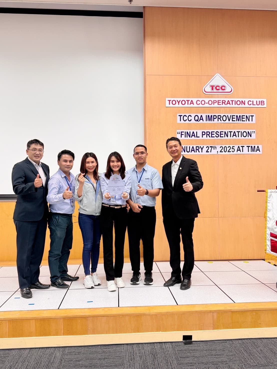 รางวัลอันดับ 1 (Group 3) TCC QA Improvement — 2/4